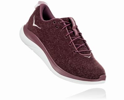 Hoka One One Hupana Flow Wool - Tenis Caminhada Mulher - Rosa Marrom, HL50179